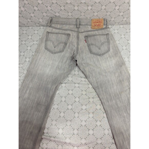 Levis 514 Slim Straight Jeans Gray Denim Mens Size 30x30 Casual Everyday - Picture 9 of 12